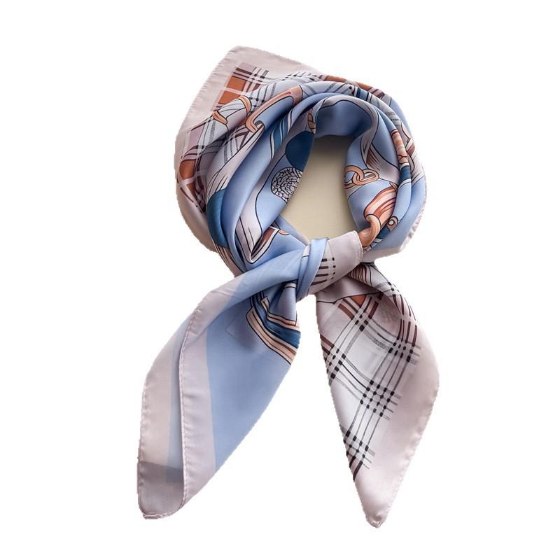 Spring and summer equestrian simulation silk printing silk scarf small square scarf high-end shawl sunscreen neck scarf headscarf scarf women