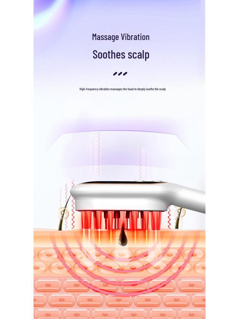 Red and Blue Light Therapy Electric Massage Hair Comb