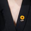 Japanese & Korean-Style Cute Sunflower Brooch Pin - Anti-Exposure, Fashionable, Creative Accessory for Women