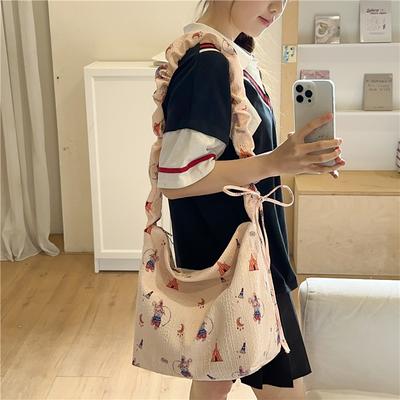 Small Fresh Harajuku Style Ins Printed Shoulder Bag Japanese and Korean Literary Women's Shoulder Messenger Bag