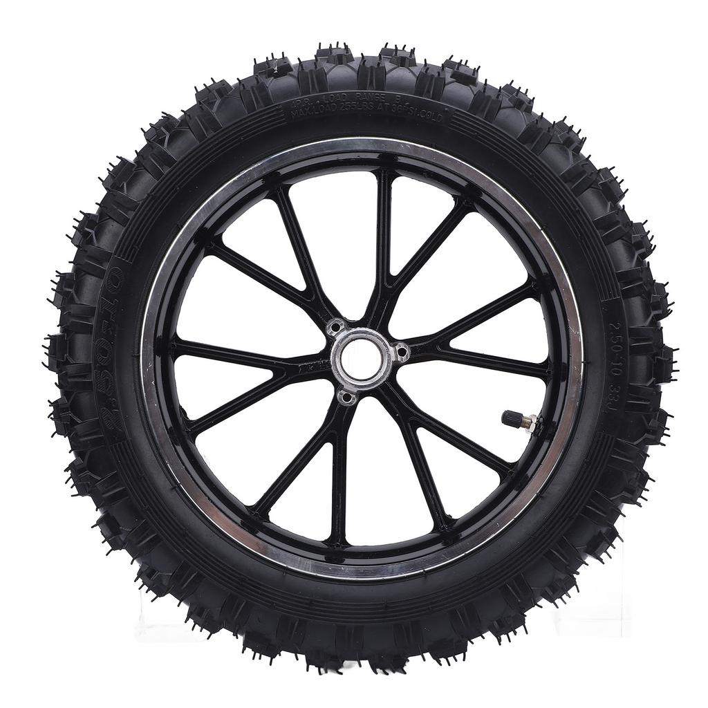 2.5 10 Front Wheel Tire with Inner Tube Hub Rubber Wear Resistant 10inch Wheel Hub Tire for 49cc Small Off Road
