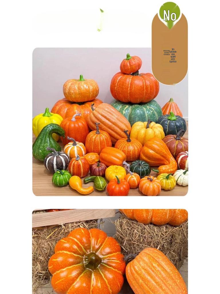 Pumpkin Harvest Festival Props: Farmhouse Halloween Decoration for Mall Displays and Room Ornaments