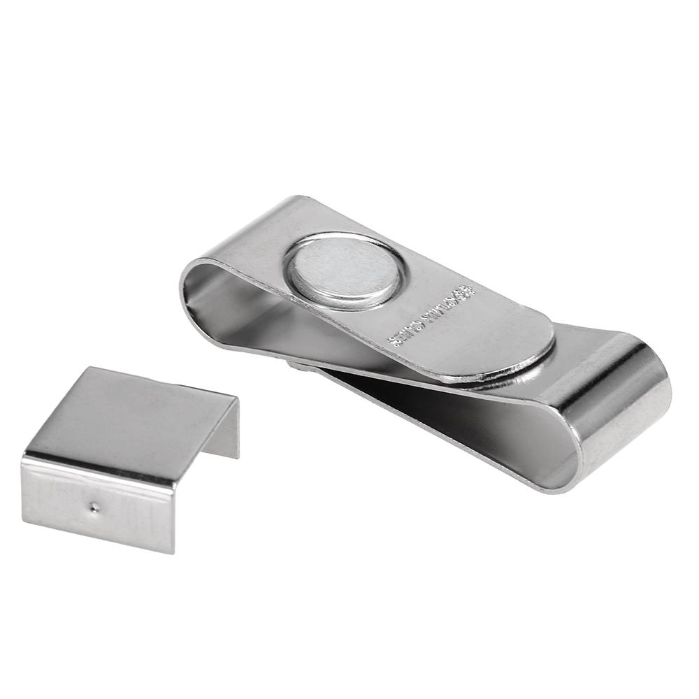 Stainless Steel Cue Chalk Clip Snooker Billiards Chalk Holder Pool Cue Magnetic Chalk Holder with Clip