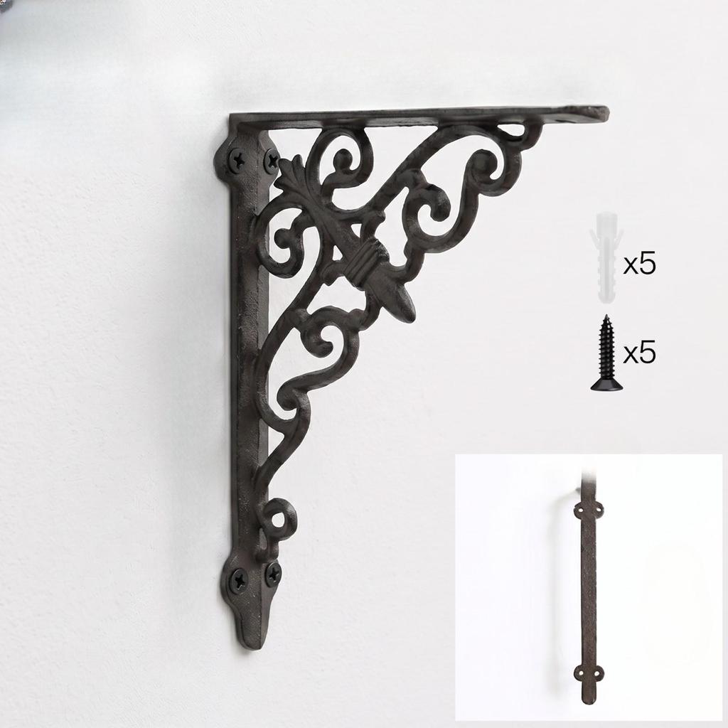 Decorative Wall Shelf Bracket Sturdy Mounted Brackets Long-Lasting