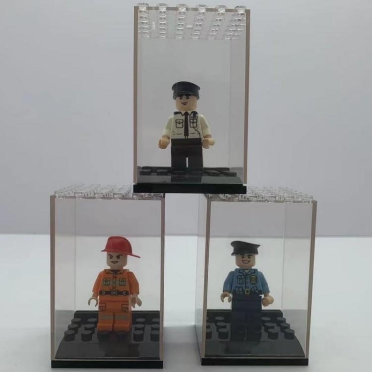 Figure Children Can Insert Background Cards, Dust-Proof Display, Transparent Cover Box, Small Particle Accessories.