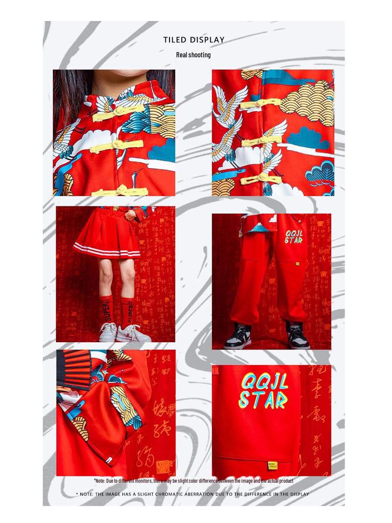 Neujahrs-Cheerleading-Kostüme für Kinder: Tang-Anzug im chinesischen Stil für Mädchen, Hanfu