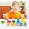 Montessori dřevěné hračky pro děti Dřevěné třídění Stohovací hračky pro batolata Vzdělávací tvar Třídič barev Dárky pro děti předškolního věku