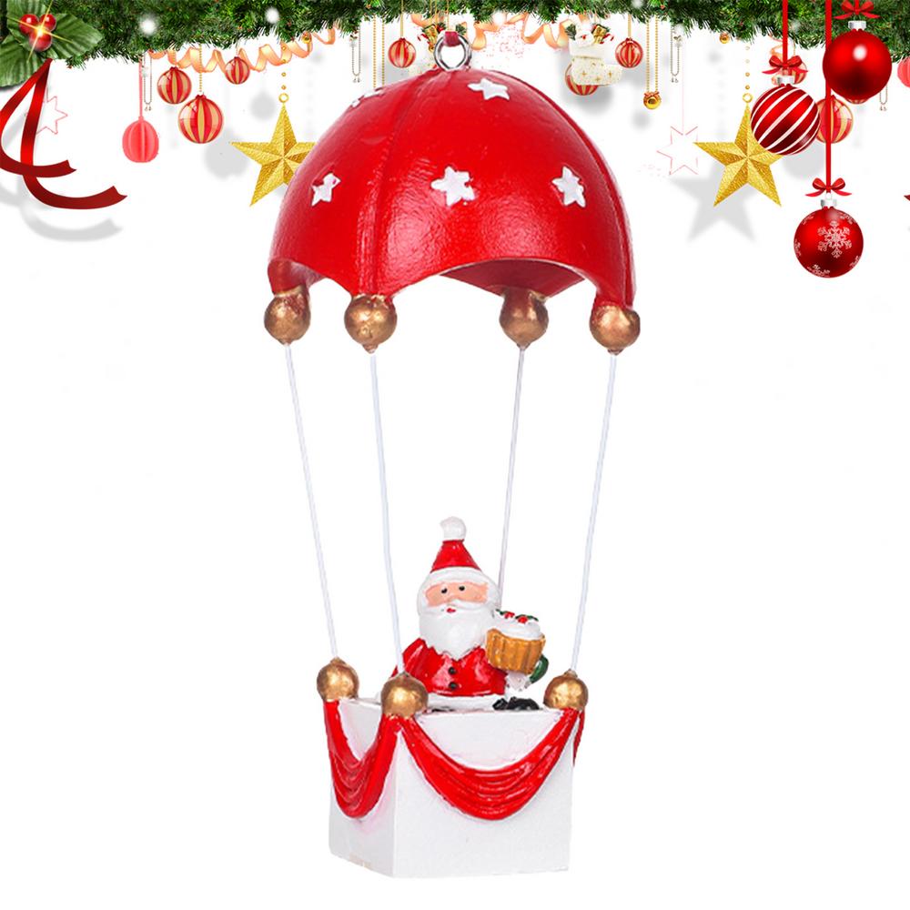Christmas Parachute Flying Toys Snowmen In Parachute Decoration Christmas Tree Decoration Toys Parachute Santa Claus Ornament