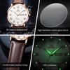 OLEVS 2920   Custom Logo Luxury Waterproof Oem Watch Wrist Man Genuine Leather Luminous Classical Fashion Quartz Watch for Man