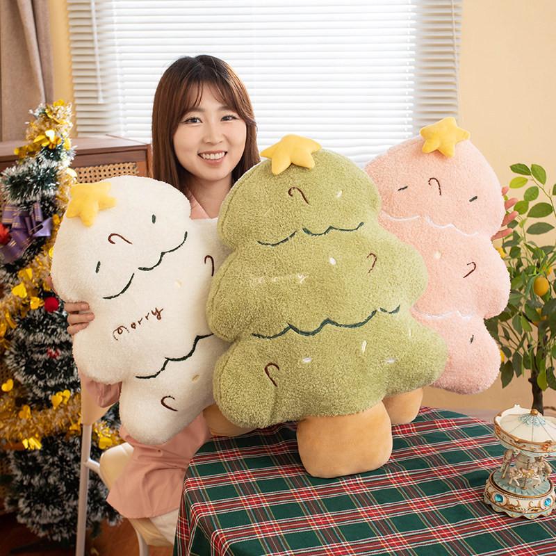 Tree Christmas Plush Toy Pillow Plant Stuffed Doll Bedroom Gift Decorations