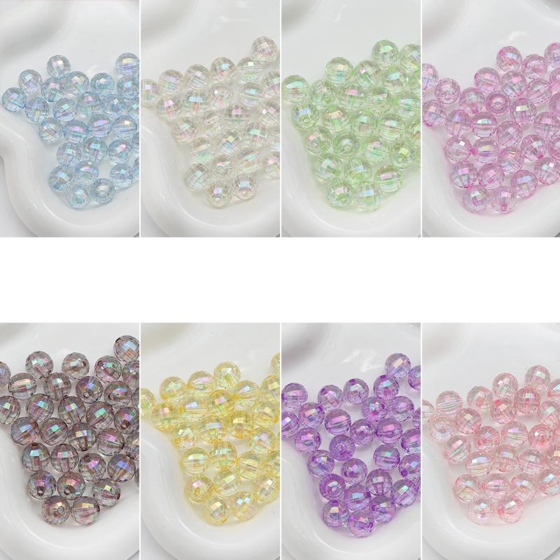 20 pz/borsa Acrilico Foro Dritto Colore Brillante Speciale A Classe 96 Viso Terra Perline Bracciale FAI DA TE Collana Orecchini Accessori di Gioielli