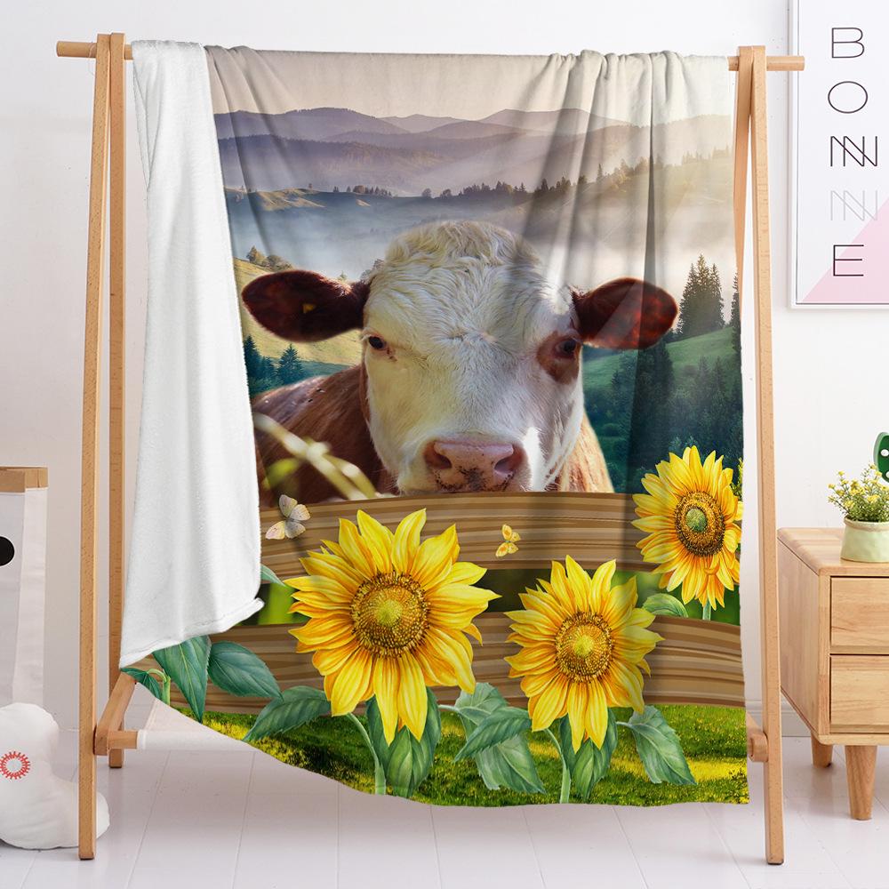 Ebay Blanket Sunflower Flannel Blanket Cover Blanket Single Layer European And American Size