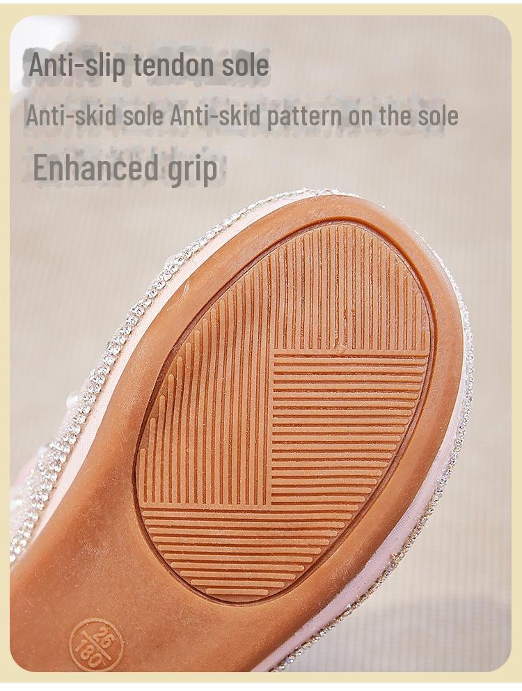 Mädchen Glitzernde Strass Mesh Schleife Prinzessin Schuhe - Frühjahr 2025 Kollektion