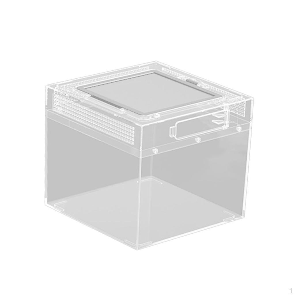 Clear Container for Reptiles, Sturdy Tank Turtle And Crayfish