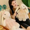Floral Girls Dress Rabbit Plush Toy Cute Lop Ear Bunny Doll Kids Gift Home Decor