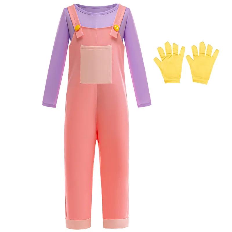 New Game The Amazing Digital Circus Jax Cosplay Costumes Kids Girl Jumpsuit+Gloves For Party Dress Up Halloween Carnival Costume