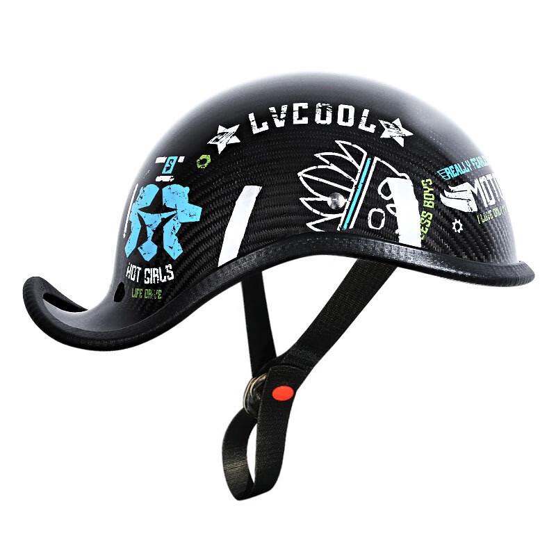 

Miling Retro Carbon Fiber Motorcycle Half Helmet