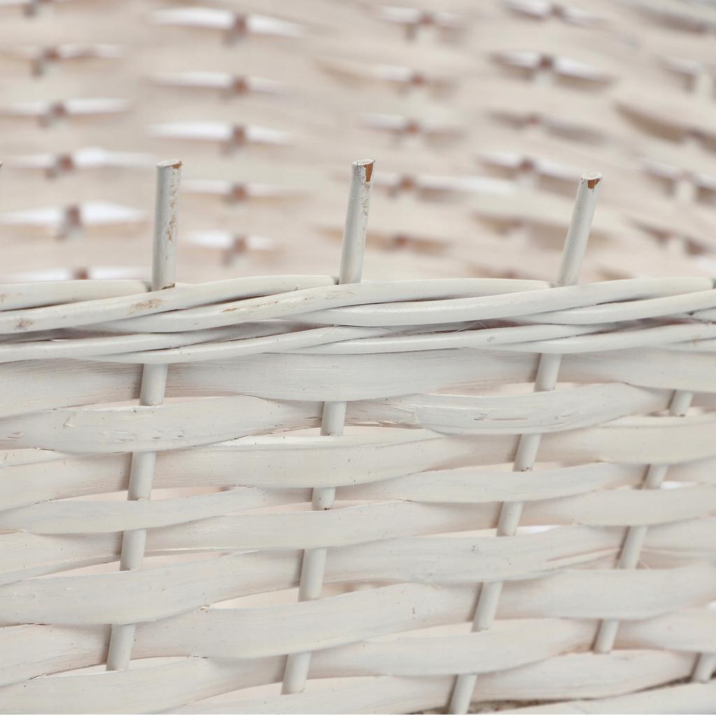 KADAX Koszyk Prezentowy Wiklinowy Kosz Biały mały