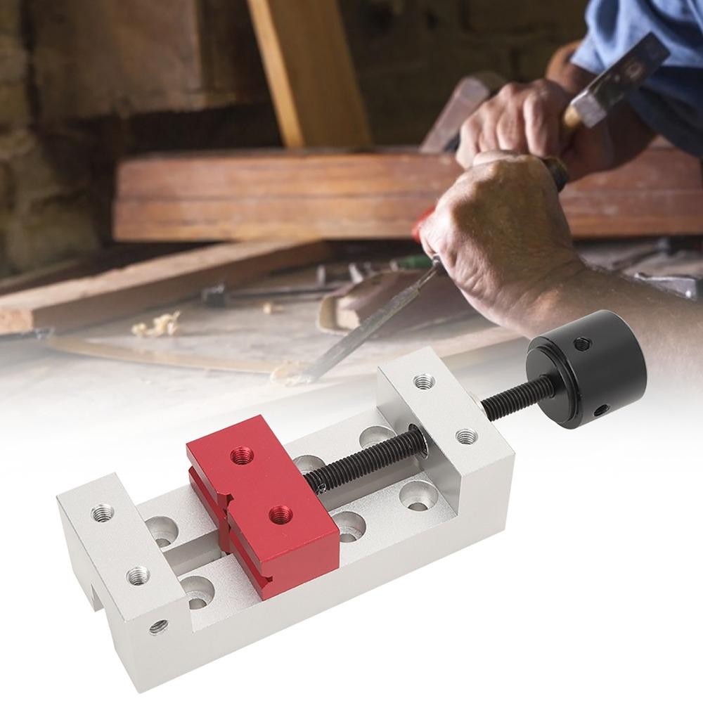 50mm Mini Drill Press Bench Vice Aluminum Flat Clamp Flat Bench Vise for DIY Engraving Machine Opening Parallel