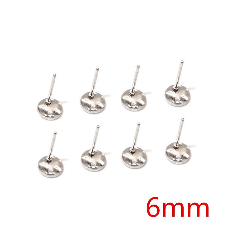 20er-Pack Edelstahl-Steckohrringe mit Haken & Basen in verschiedenen Größen (Ohrstöpsel nicht enthalten)