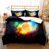 Ice and Fire Pattern Duvet Cover Set Single Double Size Polyester Comforter Cover for Teens Adults Bedding Set with Pillowcase