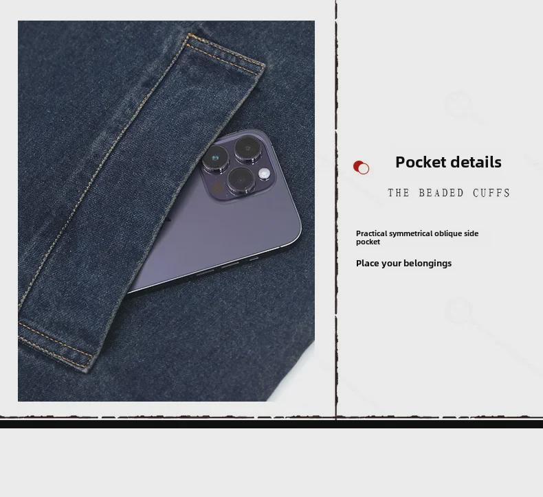 2024 Damen Jeansjacke: Mittellang, lockere Passform, große Größen für Frühling und Herbst