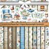 12 Sheets Retro Winter Background Paper for Collage and Journaling