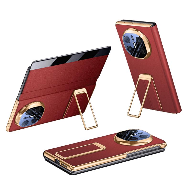 

Kulefeng Rotating Stand Leather Case for Huawei Foldable Phones Smart Window / Flip-Free Answering