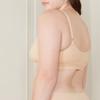 Damen Dünne BH-Abdeckung Ohne Bügel Elastisch Weich Rundhals Fixierte Cups Tanktop BH-Abdeckung