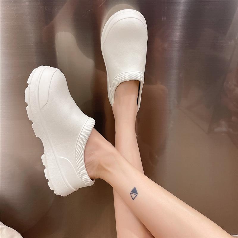 2024 New Men's and Women's Work Footwear EVA Lightweight Workshop Water Sandal Rubber Solid Color Simple Nurse Shoes