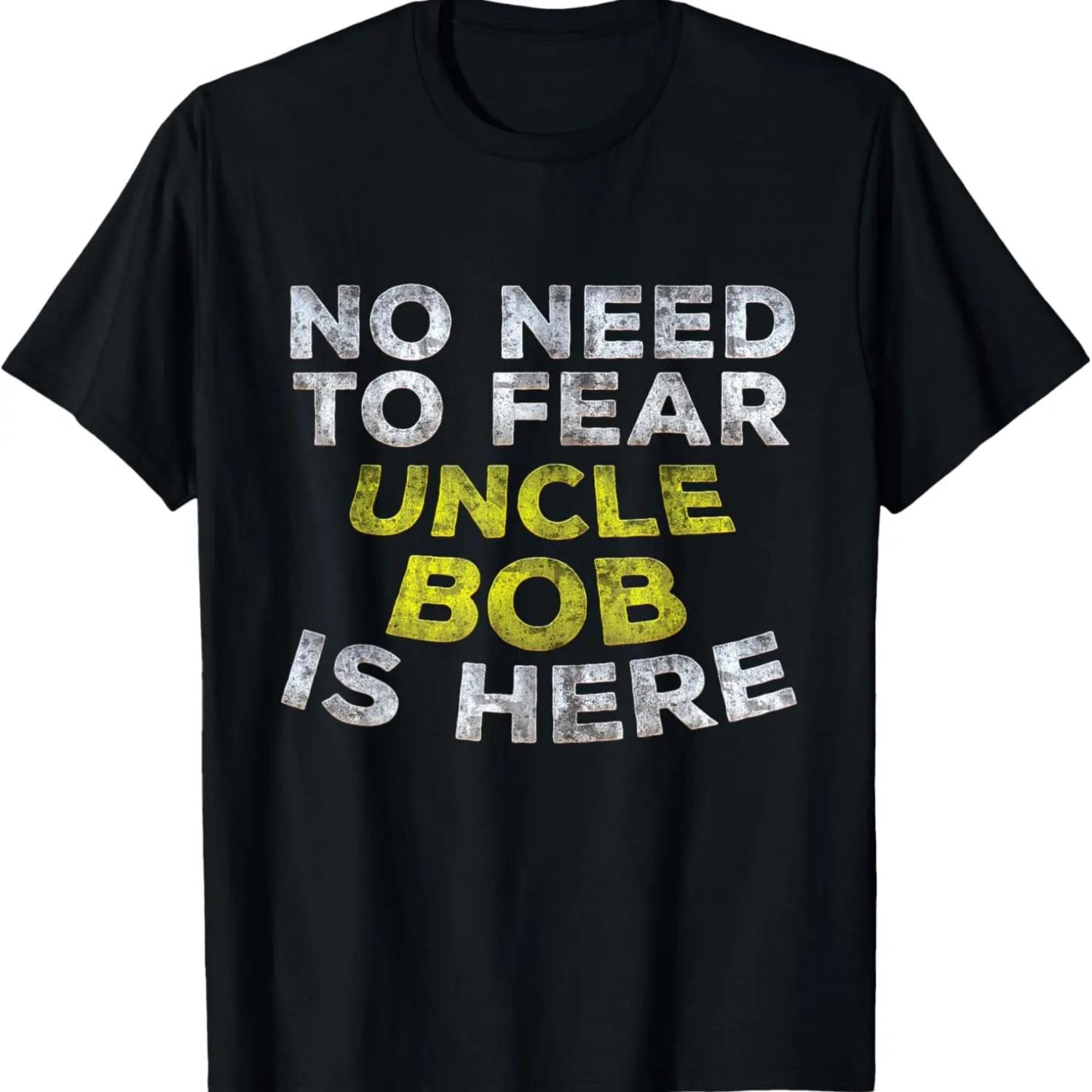 

BOB Funny Uncle T-Shirt Gift Family Graphic Tee Name Text T-Shirt XXXXXL чорний