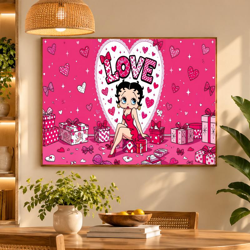 5D Diamond Painting Betty Boop DIY Full Drill Diamond Art Kit Home Decoration