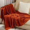 Weiche gestrickte Decke mit Quasten Unifarbene Leichte Dekorative Sofadecke für Bett Sofa Heimdekoration