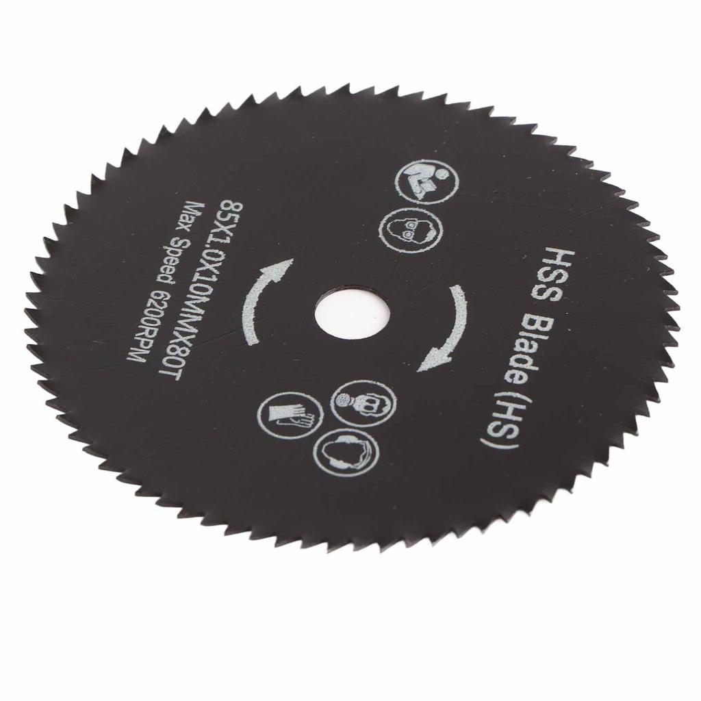 85mm 80T Teeth Stainless Steel Circular Saw Blade Wood Cutting Tool Bore Diameter 10mm