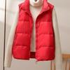 Women's High Waist Down Cotton Vest - 2025 Korean Style Autumn/Winter Loose Fashion Waistcoat
