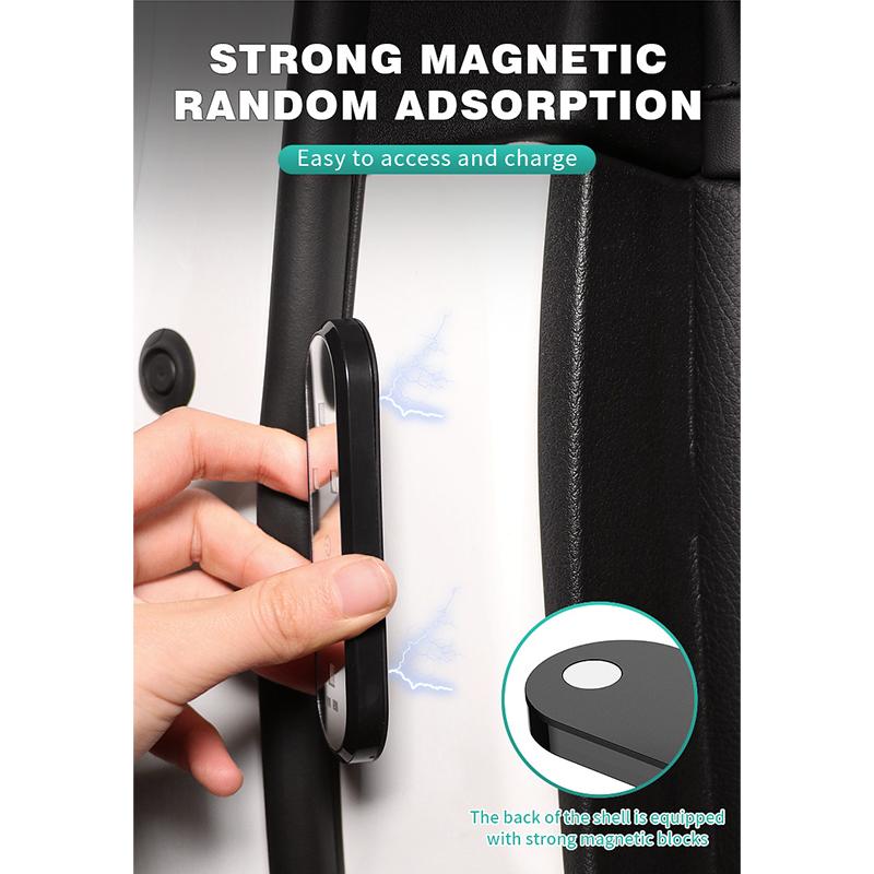 6 LED Car Door Lights Welcome Light Magnetic USB Charging Open Door Safe Emergency Warning Signal Lamp For Car Interior Atmosphere