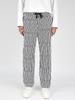 IKALOOK Casual Striped Elastic Wide Pants Bpt108