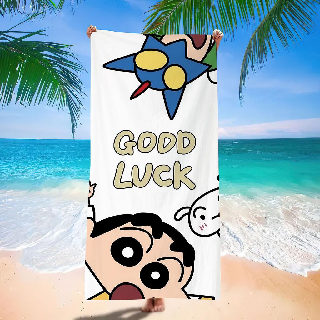 Extra Large Kids Quick Dry Bath Towel Cartoon Character Digital Print Double Sided Flannel Microfiber Beach Towel