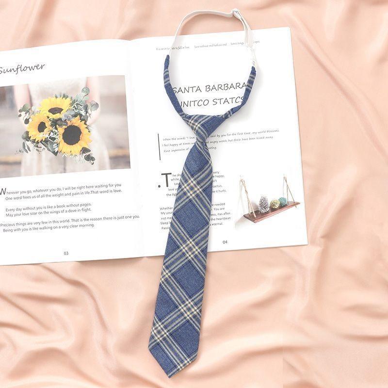 Japanese Striped Tie For Women And Men Polyester School Uniform Accessory