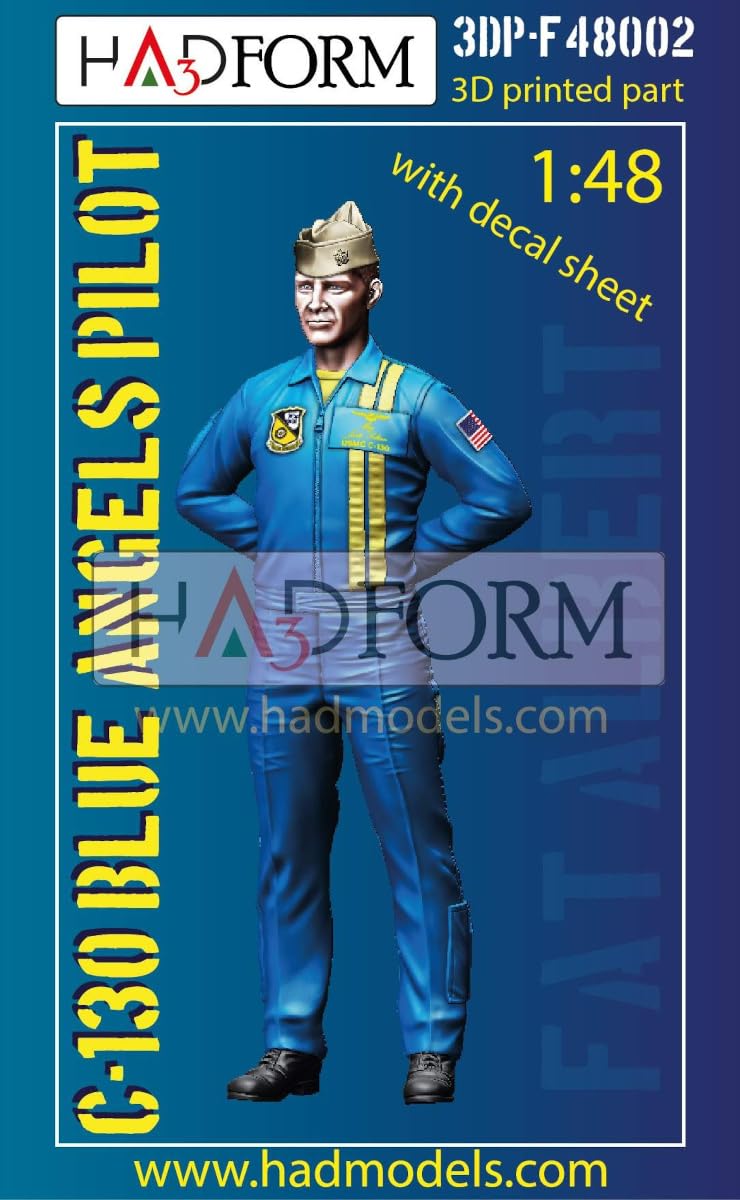 

HAD Models Blue Angels Fat Albert Pilot Figure Resin Kit 1/48 C-130 HAD3DP-F48002 (person)