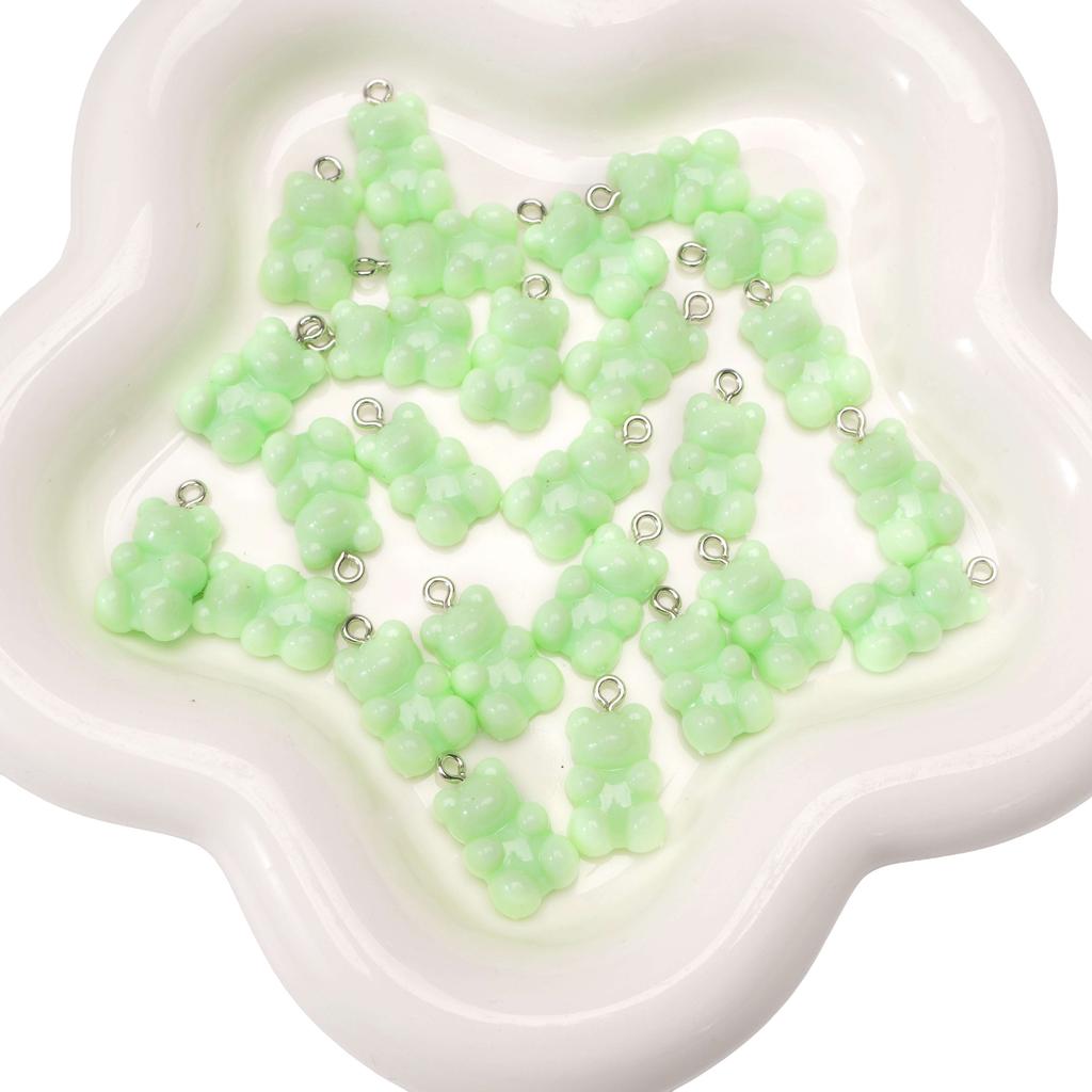 1000 Piezas Encantos Colgantes de Osito de Gominola de Resina Lindos para Hallazgos de Joyería Accesorios DIY