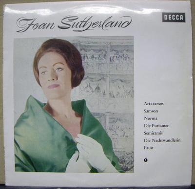 LP Record JOAN SUTHERLAND  Artaxerxes  Samson  Norma  Die P SXL21018 DECCA Germany A Classical Used
