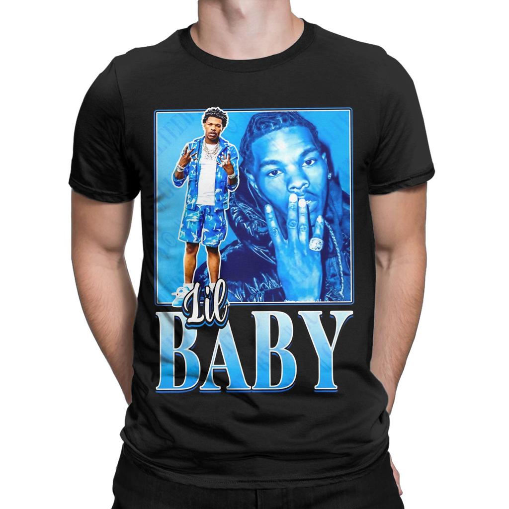 Lil Baby Urban Streetwear Rapper Classic Graphic Funny 100% Cotton T-Shirt Tops Tees For Men