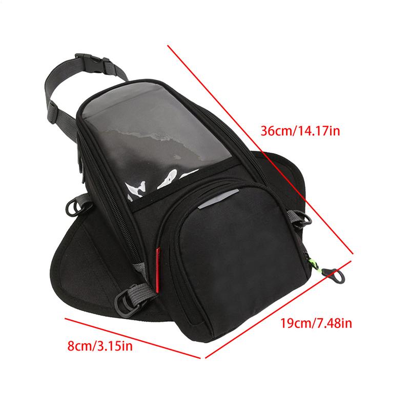Motorcycle Fuel Tank Bag Touchable Navigation Magnet Bag Waterproof Multifunctional Magnetic Reflective Front Trunk Pannier