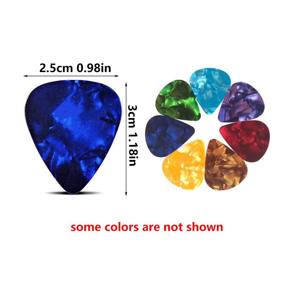 0.5mm Celluloid Guitar Pick with Storage Box Electric Guitar Smooth Plectrum Acoustic Guitar Bass Ukulele Accessories JXB