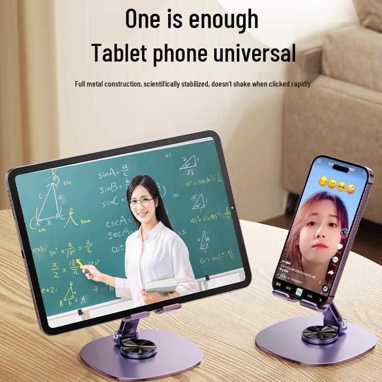 Foldable Metal Mobile Phone Stand for Streaming & Binge-Watching Purple 01