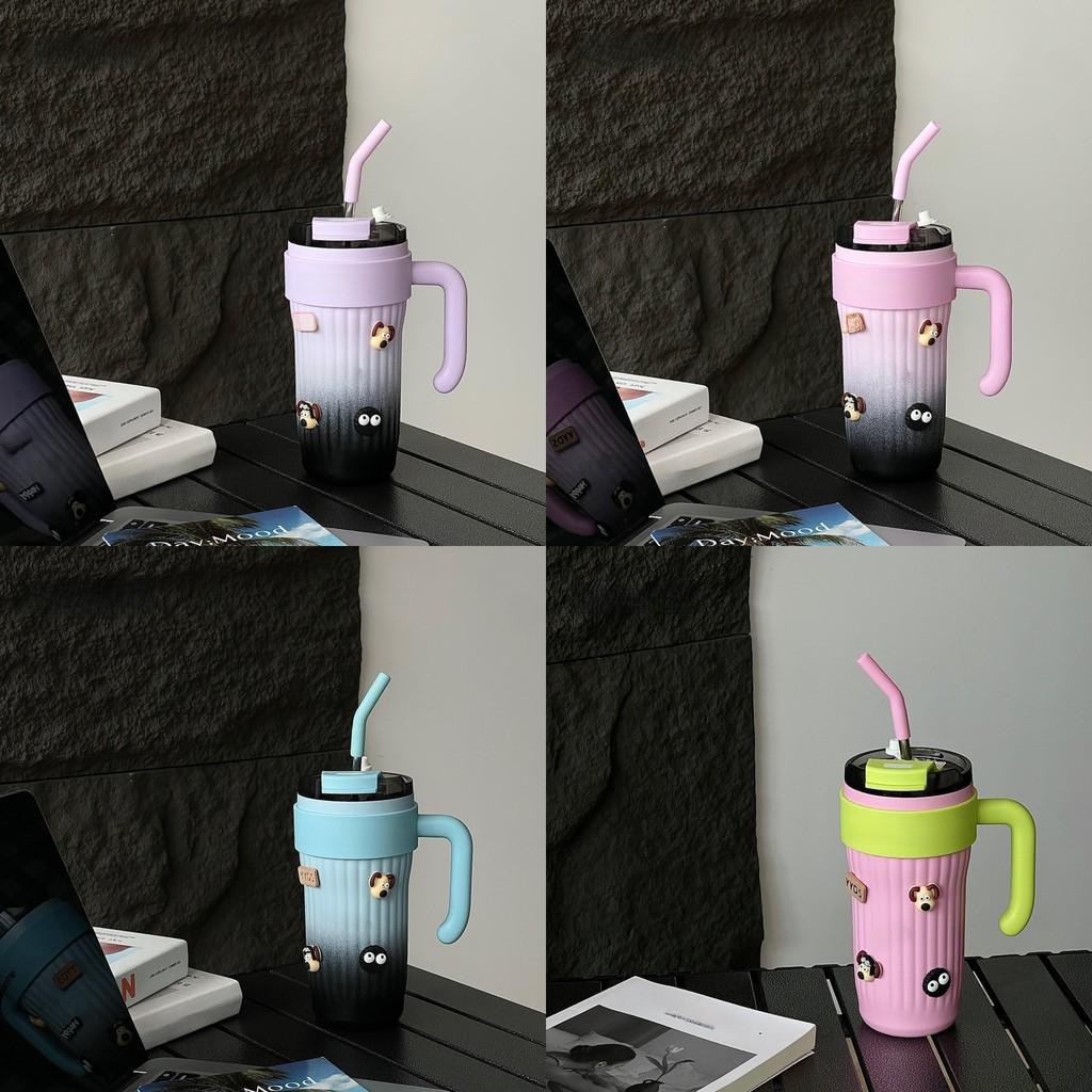 Tragbare Wasserflasche mit Griff Edelstahl Isolierter Reisebecher für Büro- und Außengebrauch