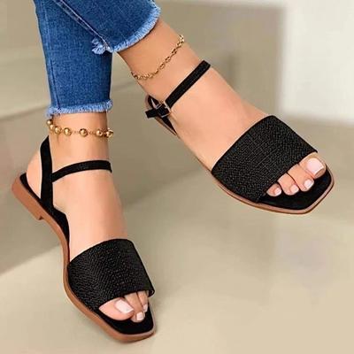 Mode Neue Sommer Wohnungen frauen Sandalen Hohe Qualität Ankle Strap Damen Casual Bequeme Offene spitze Mode Frau Sandalen Platz Ferse