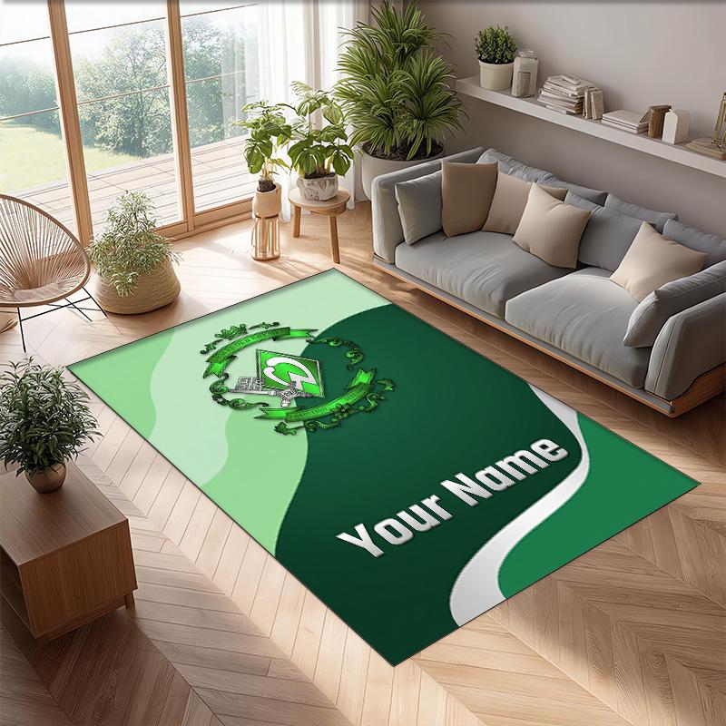 Werder Bremen FC Printed Crystal Velvet Rug Non‑Slip Crystal Velvet Carpet For Sofa Bedroom Indoor Home Decoration