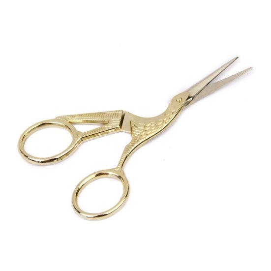 Stainless Steel Vintage Stork Crane Bird Scissors Sewing Nail Art Craft Tool